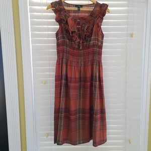 LAUREN Ralph Lauren Linen-blend Ruffled Midi Dress